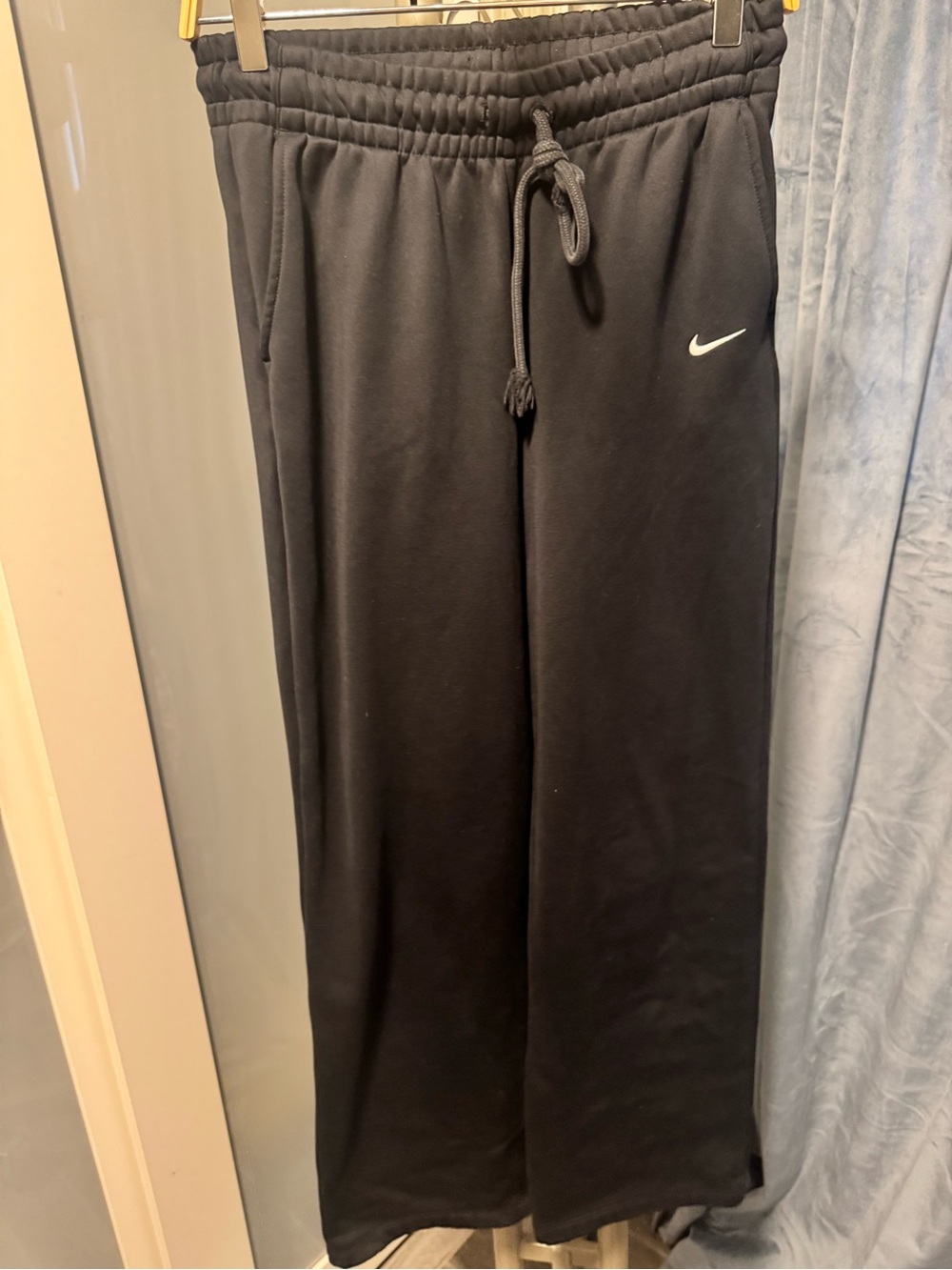 Nike Black Sweatpants with White Swoosh - Great Condition